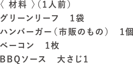 覚醒★バーガーの材料